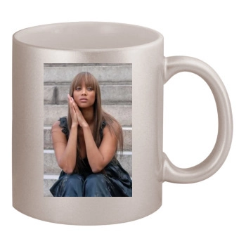 Tyra Banks 11oz Metallic Silver Mug