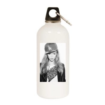 Tyra Banks White Water Bottle With Carabiner