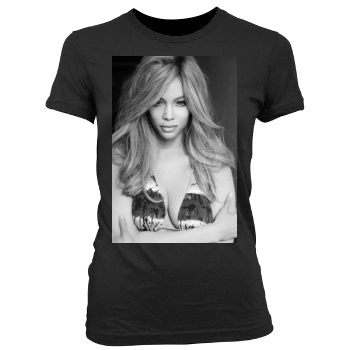 Tyra Banks Women's Junior Cut Crewneck T-Shirt