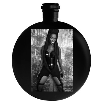 Tyra Banks Round Flask