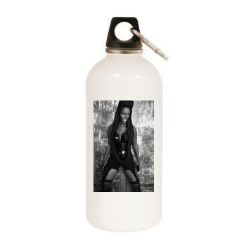 Tyra Banks White Water Bottle With Carabiner