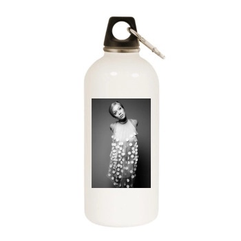 Tyra Banks White Water Bottle With Carabiner