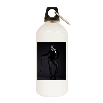 Tyra Banks White Water Bottle With Carabiner