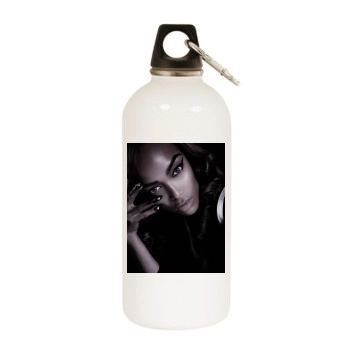 Tyra Banks White Water Bottle With Carabiner