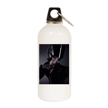 Tyra Banks White Water Bottle With Carabiner