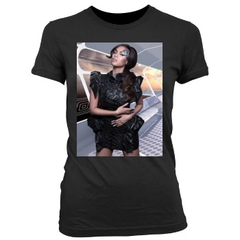 Tyra Banks Women's Junior Cut Crewneck T-Shirt