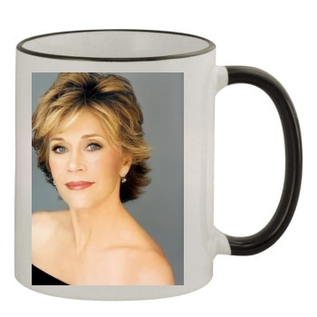 Jane Fonda 11oz Colored Rim & Handle Mug