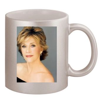 Jane Fonda 11oz Metallic Silver Mug