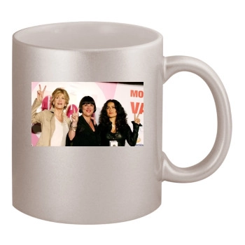 Jane Fonda 11oz Metallic Silver Mug