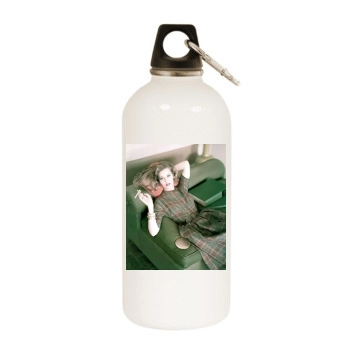 Jane Fonda White Water Bottle With Carabiner