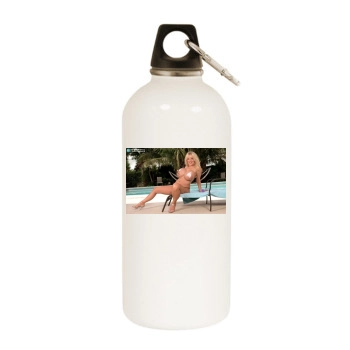 Harmony Bliss White Water Bottle With Carabiner