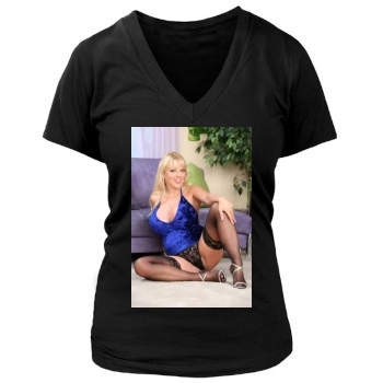 Harmony Bliss Women's Deep V-Neck TShirt