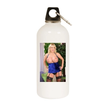 Harmony Bliss White Water Bottle With Carabiner