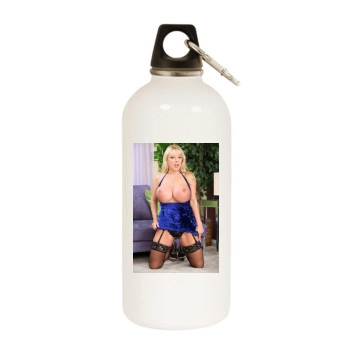 Harmony Bliss White Water Bottle With Carabiner