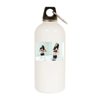 Holli Pockets White Water Bottle With Carabiner