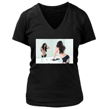 Holli Pockets Women's Deep V-Neck TShirt