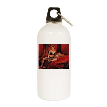 Jeanette Biedermann White Water Bottle With Carabiner