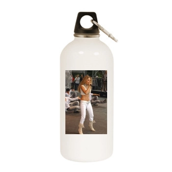 Jeanette Biedermann White Water Bottle With Carabiner