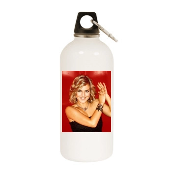 Jeanette Biedermann White Water Bottle With Carabiner