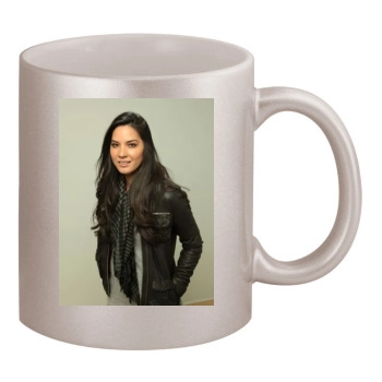 Olivia Munn 11oz Metallic Silver Mug