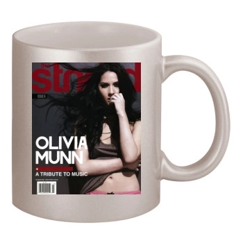 Olivia Munn 11oz Metallic Silver Mug