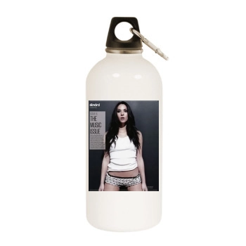 Olivia Munn White Water Bottle With Carabiner