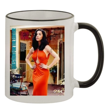 Olivia Munn 11oz Colored Rim & Handle Mug