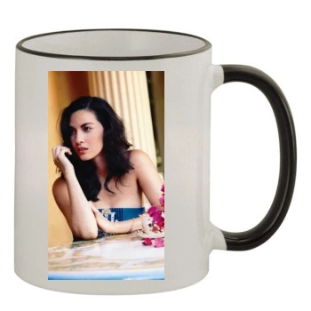 Olivia Munn 11oz Colored Rim & Handle Mug