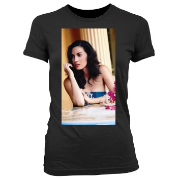 Olivia Munn Women's Junior Cut Crewneck T-Shirt