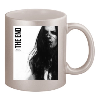 Olivia Munn 11oz Metallic Silver Mug