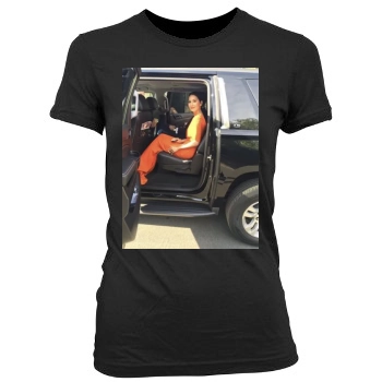 Olivia Munn Women's Junior Cut Crewneck T-Shirt