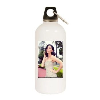 Olivia Munn White Water Bottle With Carabiner