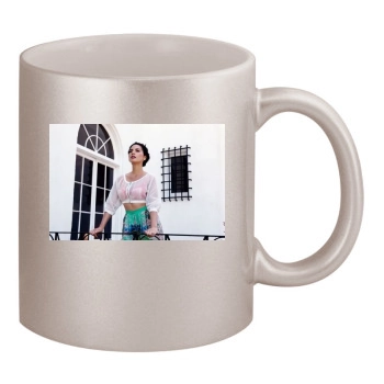 Olivia Munn 11oz Metallic Silver Mug