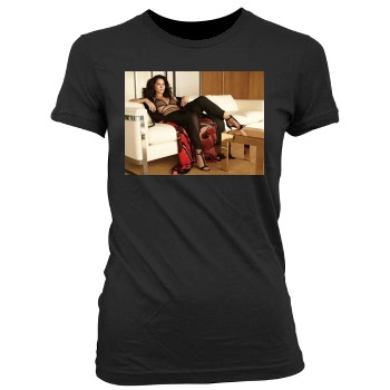 Olivia Munn Women's Junior Cut Crewneck T-Shirt