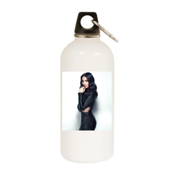 Olivia Munn White Water Bottle With Carabiner