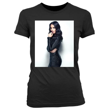 Olivia Munn Women's Junior Cut Crewneck T-Shirt