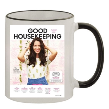 Olivia Munn 11oz Colored Rim & Handle Mug