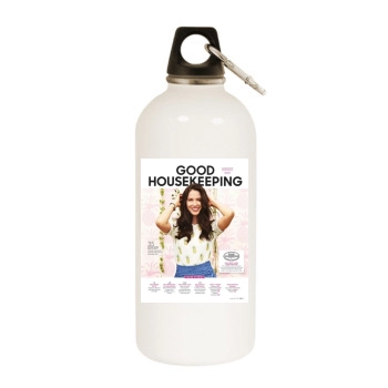 Olivia Munn White Water Bottle With Carabiner