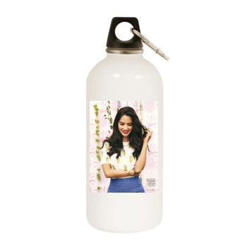 Olivia Munn White Water Bottle With Carabiner