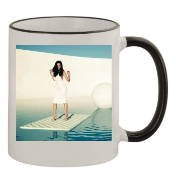 Olivia Munn 11oz Colored Rim & Handle Mug