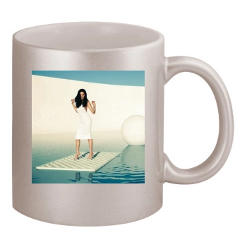 Olivia Munn 11oz Metallic Silver Mug