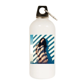 Olivia Munn White Water Bottle With Carabiner