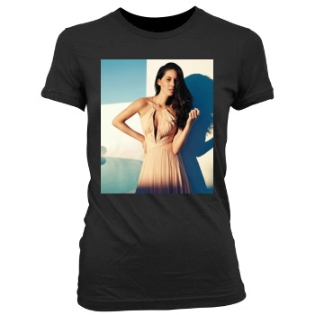 Olivia Munn Women's Junior Cut Crewneck T-Shirt