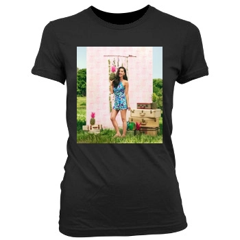 Olivia Munn Women's Junior Cut Crewneck T-Shirt