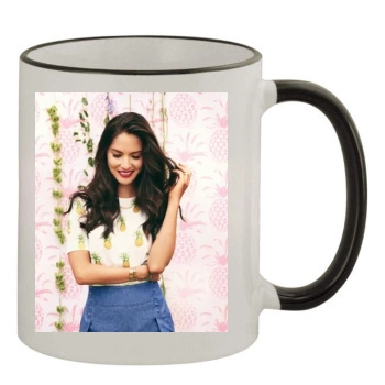 Olivia Munn 11oz Colored Rim & Handle Mug