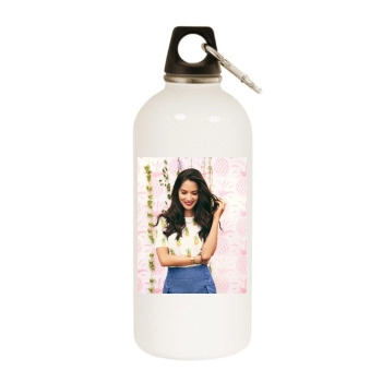 Olivia Munn White Water Bottle With Carabiner