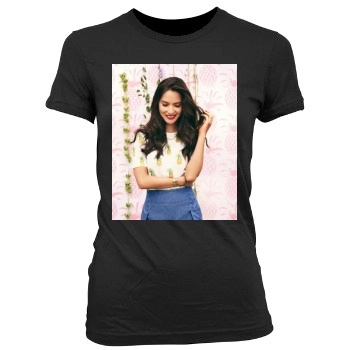 Olivia Munn Women's Junior Cut Crewneck T-Shirt