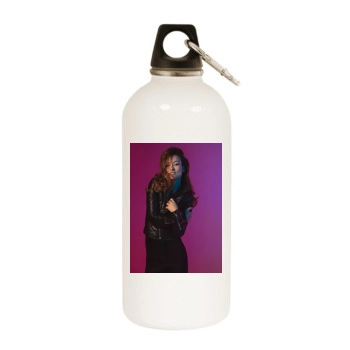 Olivia Wilde White Water Bottle With Carabiner