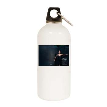 Olivia Wilde White Water Bottle With Carabiner