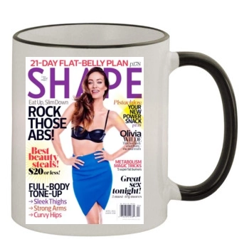 Olivia Wilde 11oz Colored Rim & Handle Mug